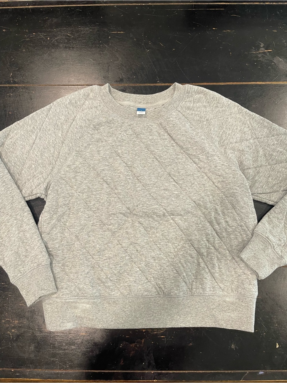 Old Navy Quilted Crewneck Sweatshirt - Light Gray